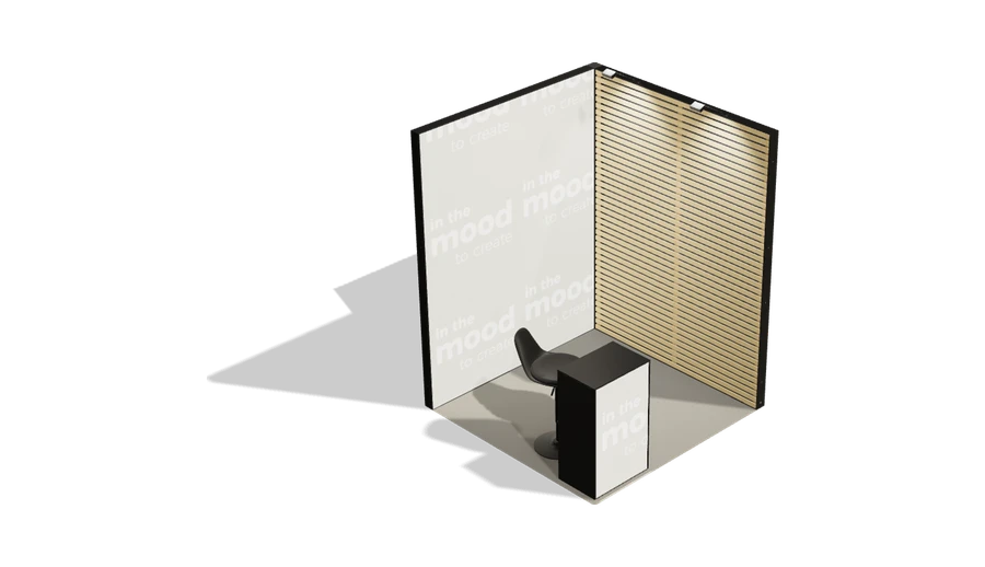 Układ z góry stoiska targowego stoisko narozne prawe 2x2 m100 led  podstawowy z0 r0 s0 l1 e0 p0 w0 m0 g0 a2 v2 o2