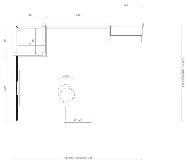 Rzut z wymiarami