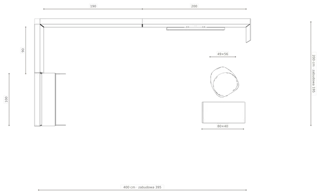 Rzut z wymiarami