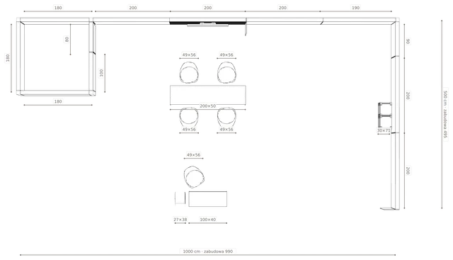Rzut z wymiarami