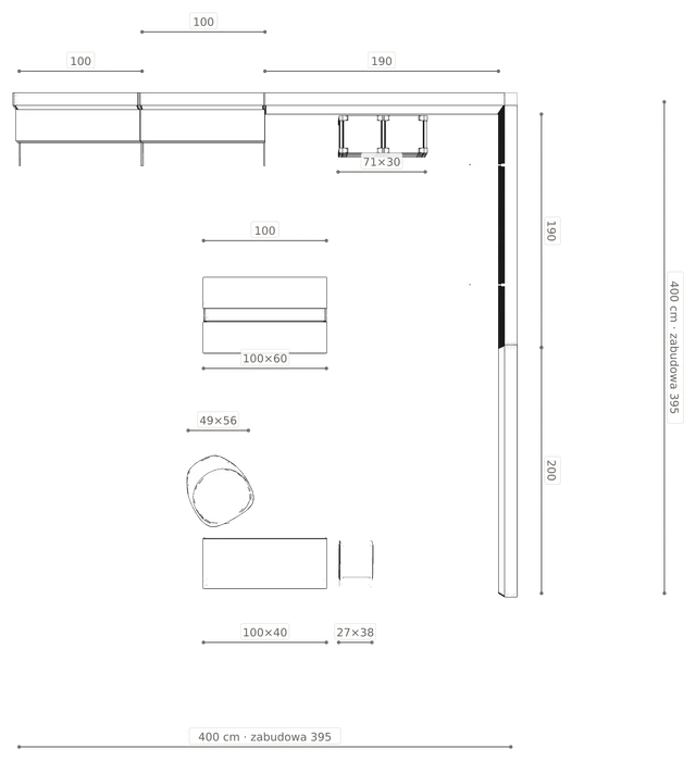 Rzut z wymiarami