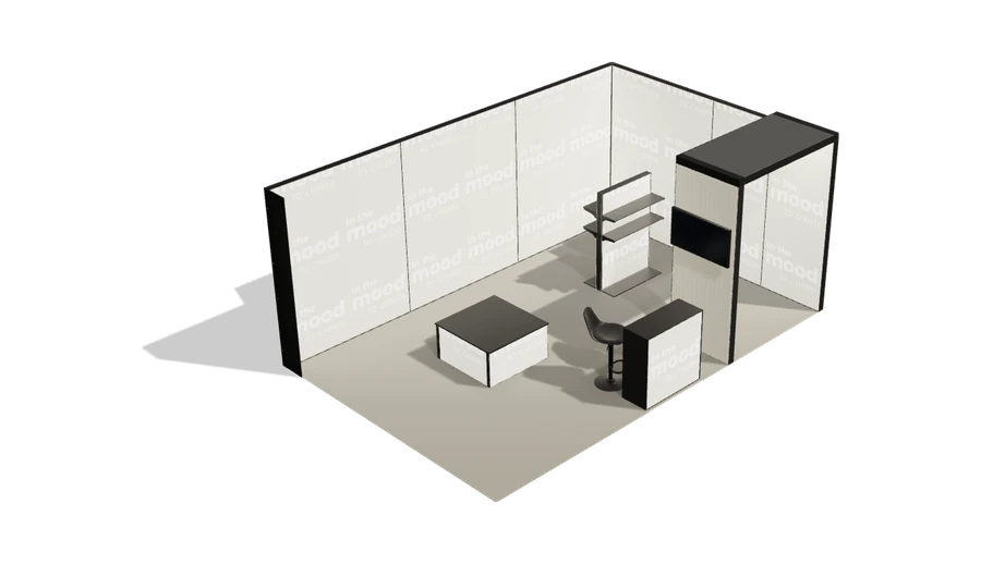 Układ z góry stoiska targowego stoisko narozne prawe 6x4 m100 led  pelny z0 r0 s2 l1 e1 p0 w0 m1 g1 a0 v2 o2