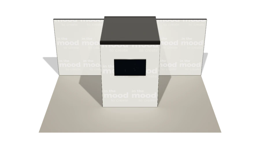 Układ z góry stoiska targowego stoisko polwyspowe 6x4 m100 led  pelny z0 r0 s2 l0 e1 p0 w0 m0 g0 a4 v2 o6