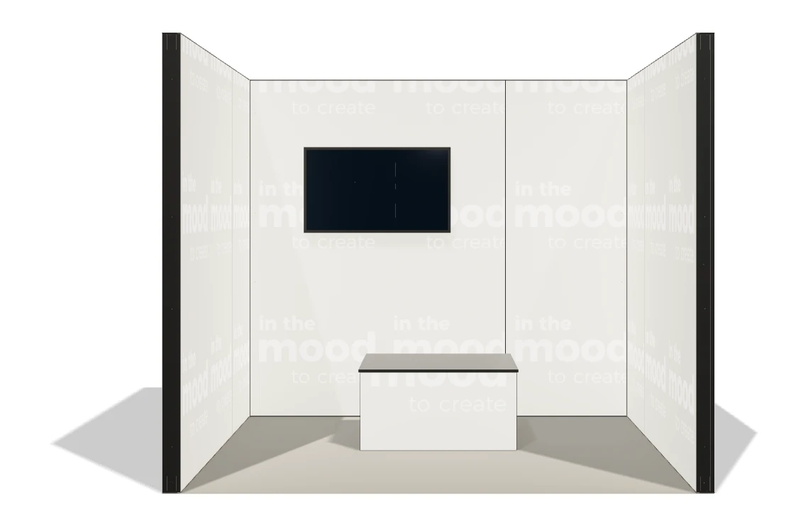 Okładka oferty stoiska stoisko szeregowe 3x3 m100 led  z ekranem z0 r0 s0 l0 e1 p0 w0 m0 g0 a4 v2 o4
