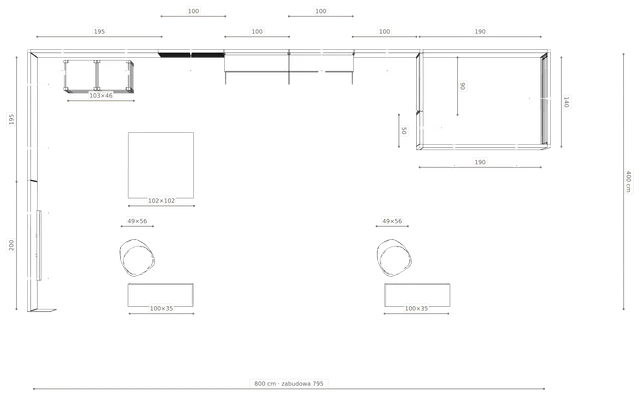 Rzut z wymiarami