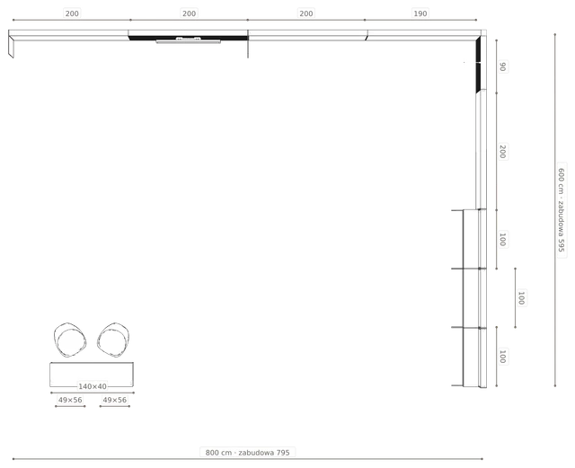 Rzut z wymiarami