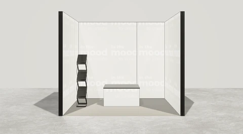 Wizualizacja: Stoisko szeregowe 3×3 m