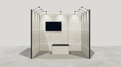 Gotowe stoisko 3 × 3 m, szeregowe, M50