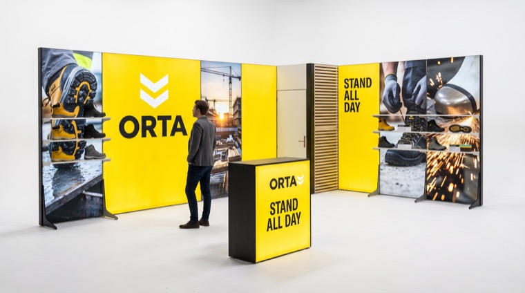 M100LED 6x4 m, narożne prawe — grafika marki ORTA