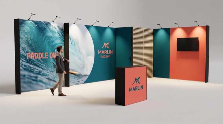 M50 7x4 m, narożne prawe — grafika marki MARLIN