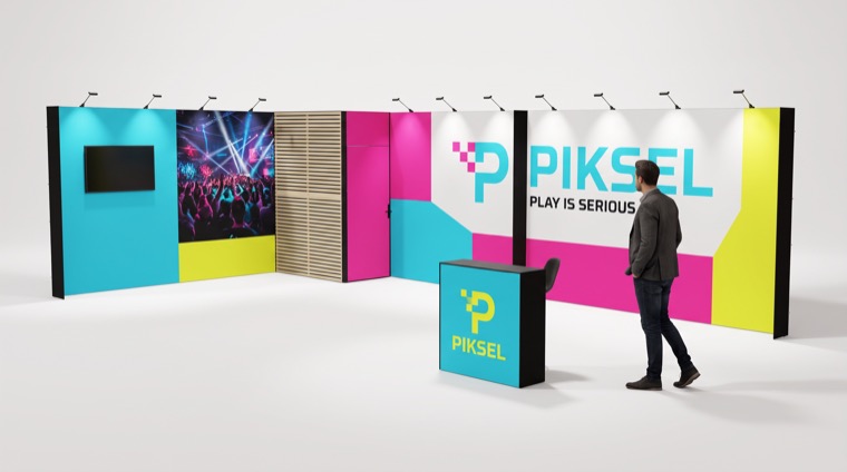 M50 9x4 m, narożne lewe — grafika marki PIKSEL