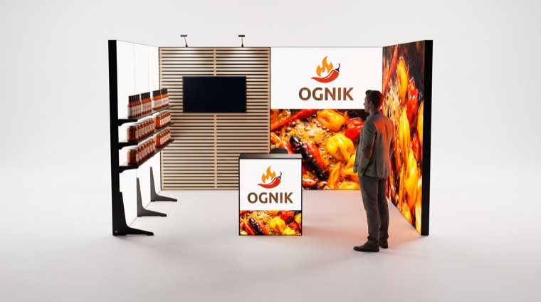 M100LED 4x3 m, szeregowe — grafika marki OGNIK